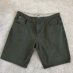 Vans Men's Olive Flat Front Shorts